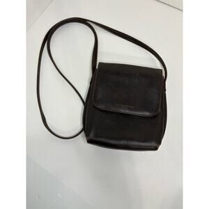 Vintage Liz Claiborne Small Brown Leather Shoulder Bag Crossbody bag